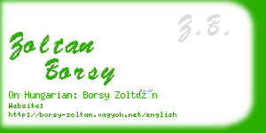 zoltan borsy business card